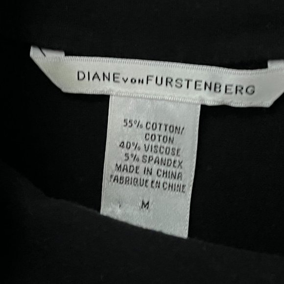 DVF Diane von Furstenberg Turtleneck Top Black Size Medium - Picture 4 of 10